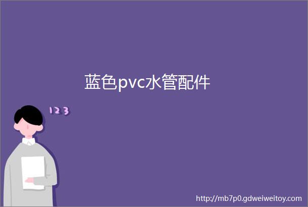 蓝色pvc水管配件